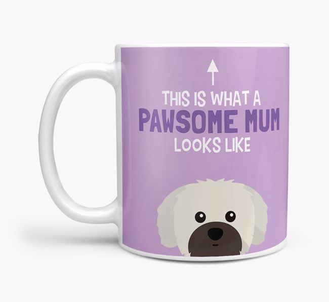 Pawsome Dog Mum: Mug with {breedFullName} Icon