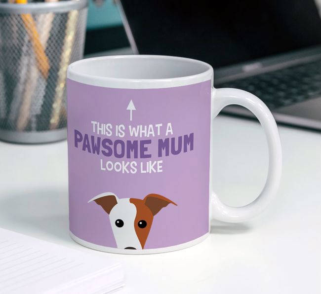 'Pawsome Dog Mum' Mug with {breedFullName} Icon