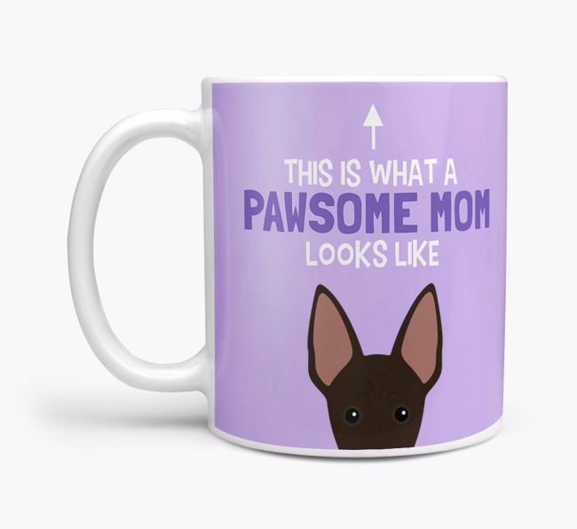 Pawsome Dog Mom Mug with {breedFullName} Icon