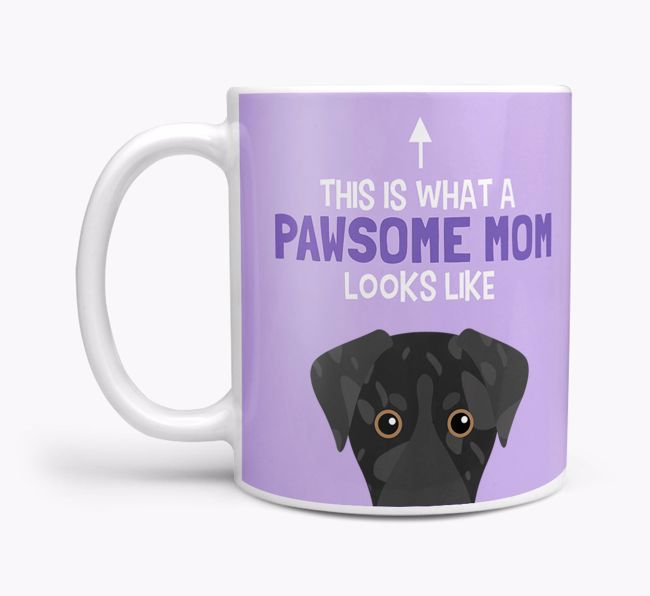 Pawsome Dog Mom Mug with {breedFullName} Icon