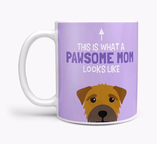 Pawsome Dog Mom Mug with {breedFullName} Icon