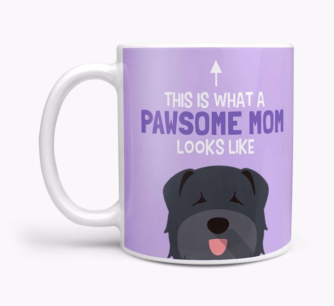 Pawsome Dog Mom Mug with {breedFullName} Icon