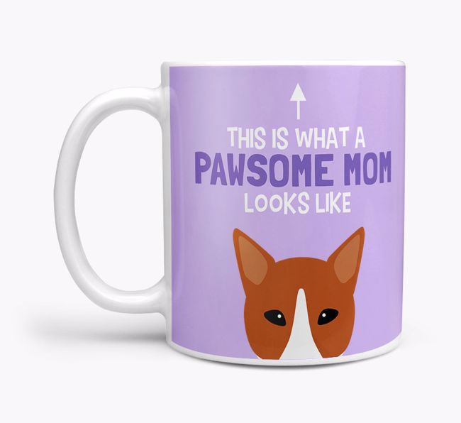 Pawsome Dog Mom Mug with {breedFullName} Icon