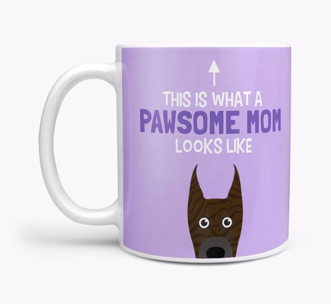 Pawsome Dog Mom Mug with {breedFullName} Icon
