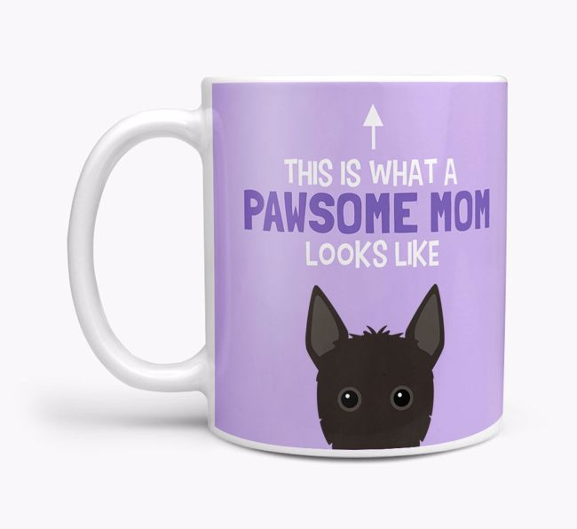 Pawsome Dog Mom Mug with {breedFullName} Icon