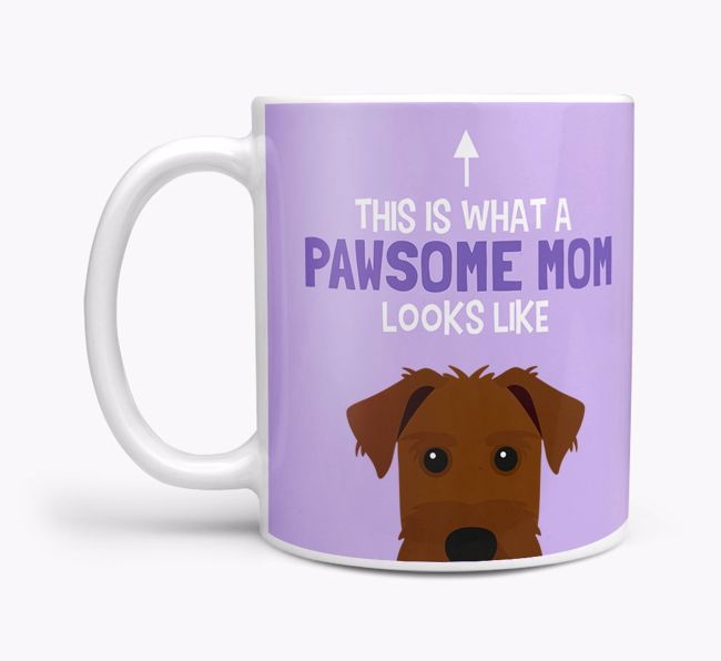 Pawsome Dog Mom Mug with {breedFullName} Icon