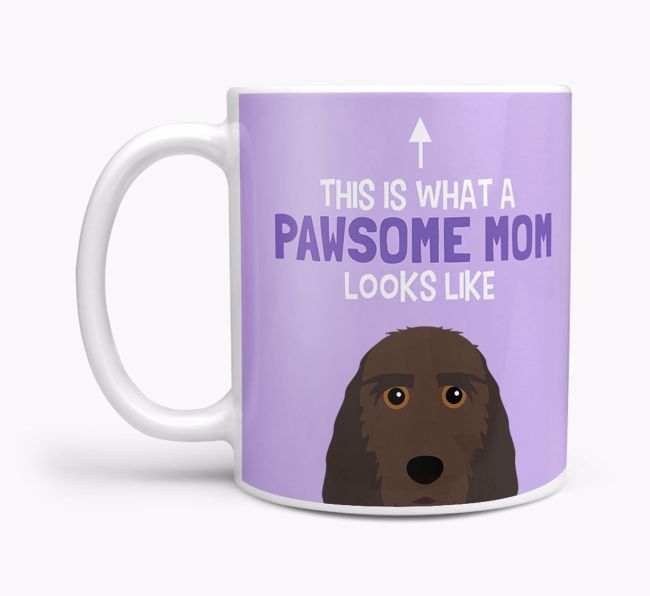 Pawsome Dog Mom Mug with {breedFullName} Icon