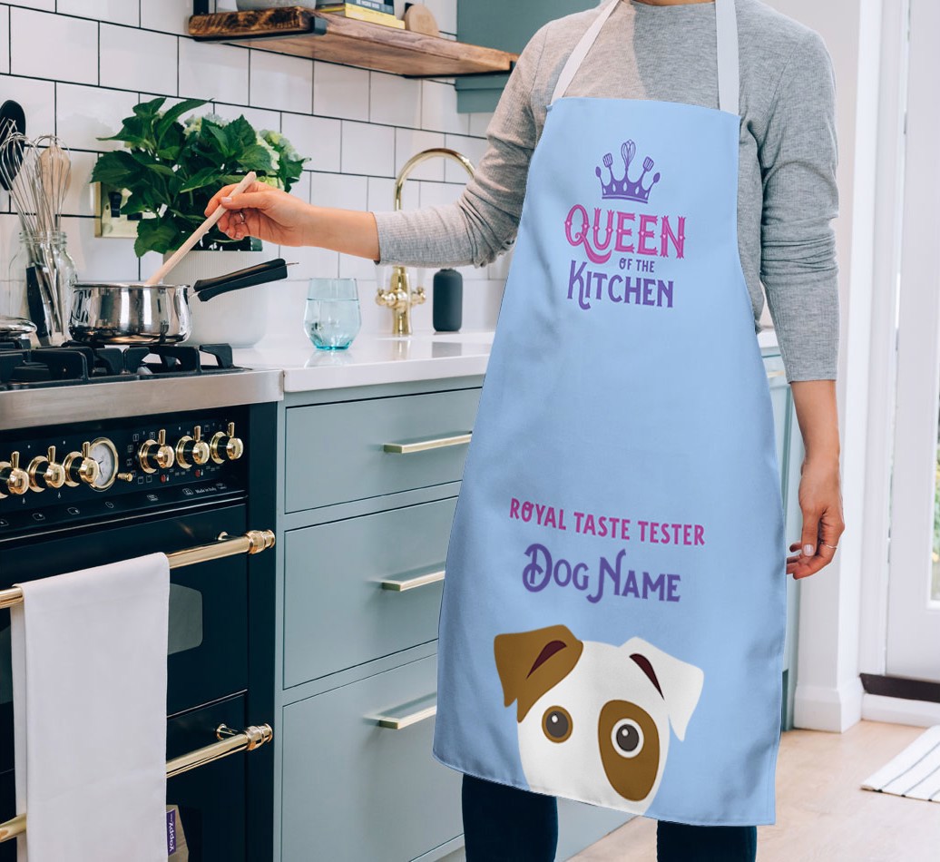 Personalized 'Queen of the Kitchen' Apron with {breedFullName} Icon