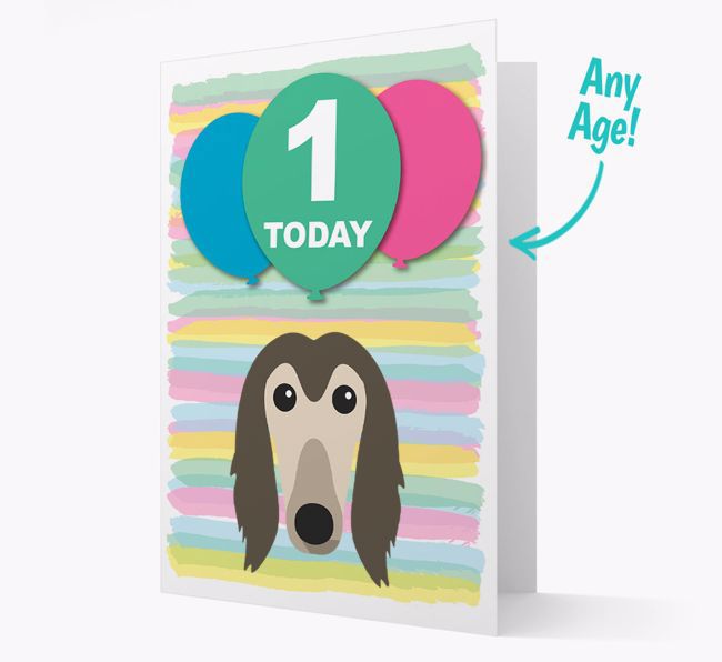 Ages 1-18 Birthday Card with {breedFullName} Yappicon