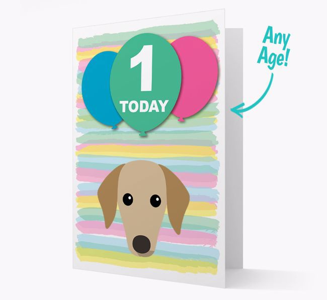 Ages 1-18 Birthday Card with {breedFullName} Yappicon