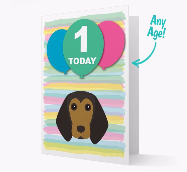 Ages 1-18 Birthday Card with {breedFullName} Yappicon