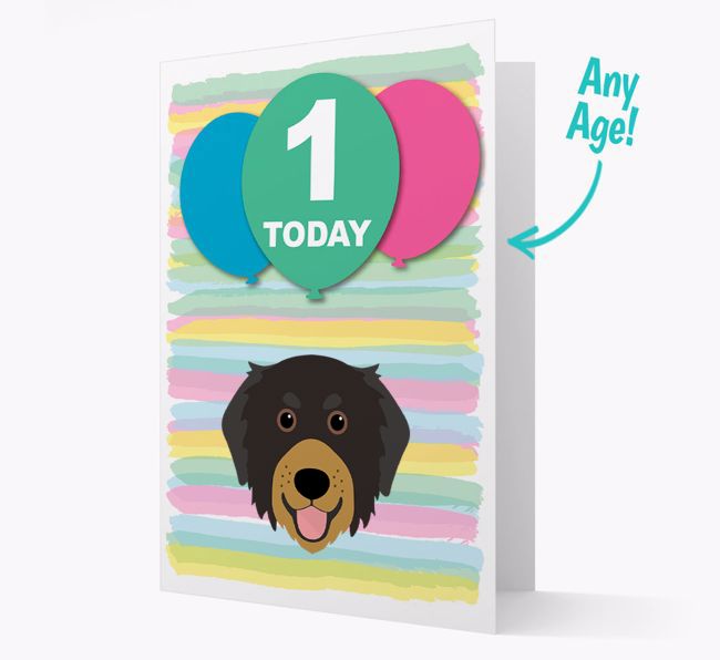 Ages 1-18 Birthday Card with {breedFullName} Yappicon