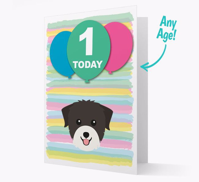 Ages 1-18 Birthday Card with {breedFullName} Yappicon