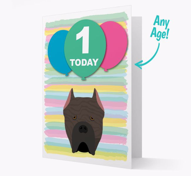 Ages 1-18 Birthday Card with {breedFullName} Yappicon