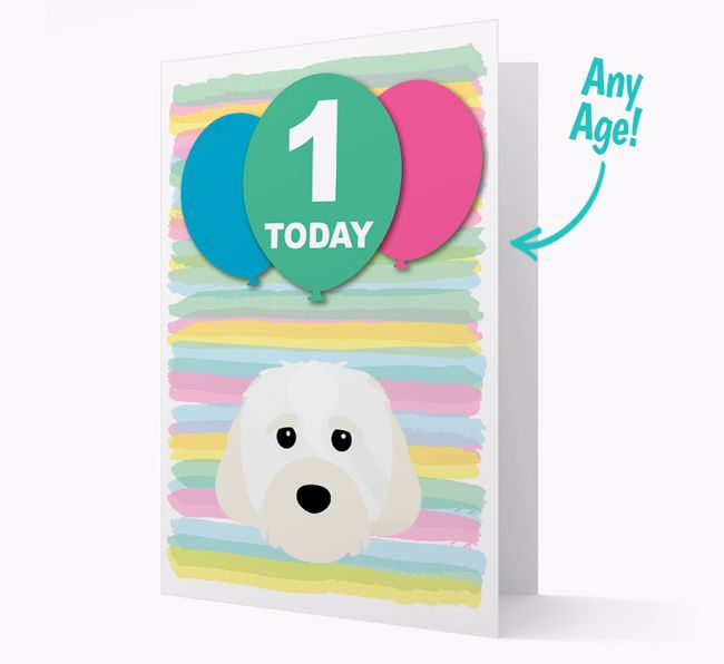 Ages 1-18 Birthday Card with {breedFullName} Yappicon