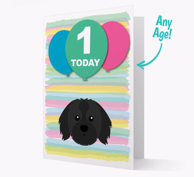 Ages 1-18 Birthday Card with {breedFullName} Yappicon