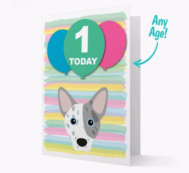 Ages 1-18 Birthday Card with {breedFullName} Yappicon