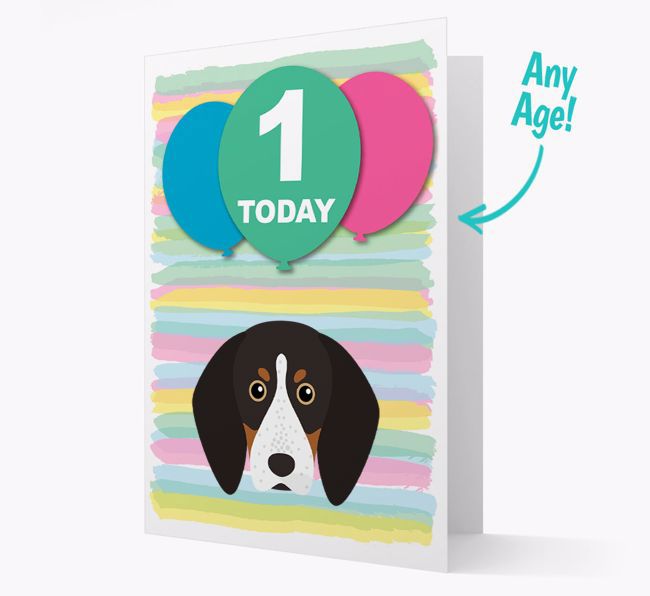 Ages 1-18 Birthday Card with {breedFullName} Yappicon