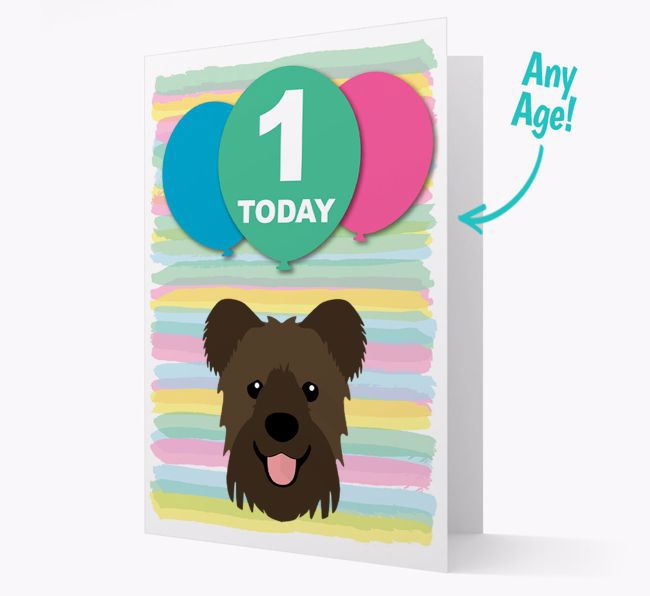 Ages 1-18 Birthday Card with {breedFullName} Yappicon