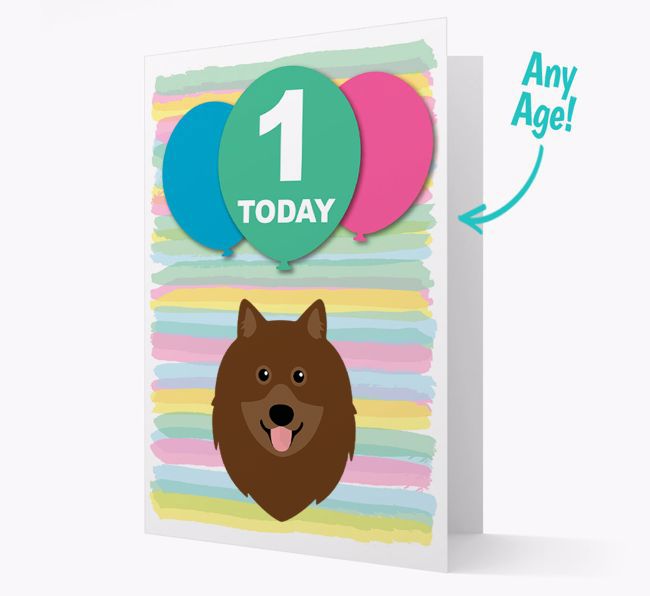 Ages 1-18 Birthday Card with {breedFullName} Yappicon