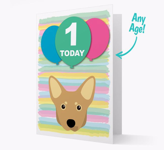 Ages 1-18 Birthday Card with {breedFullName} Yappicon