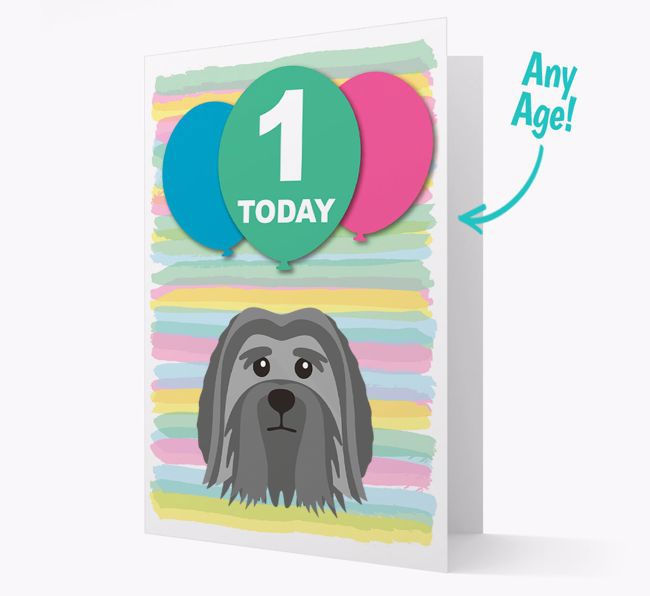 Ages 1-18 Birthday Card with {breedFullName} Yappicon