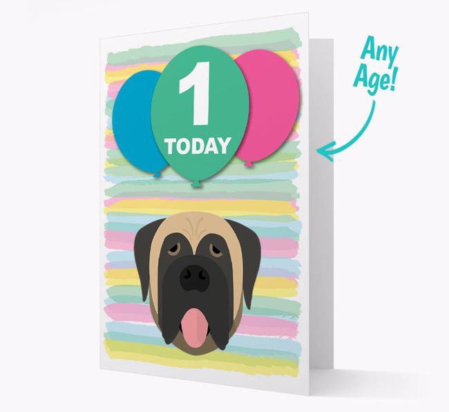 Ages 1-18 Birthday Card with {breedFullName} Yappicon