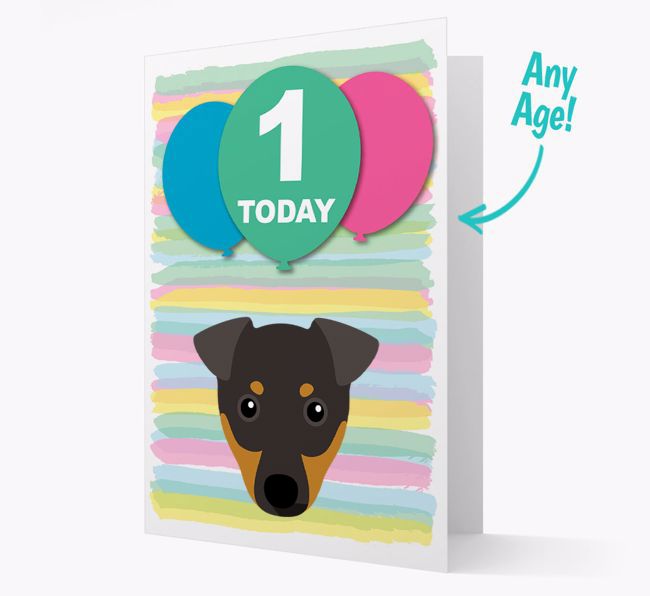 Ages 1-18 Birthday Card with {breedFullName} Yappicon