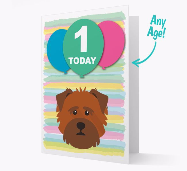 Ages 1-18 Birthday Card with {breedFullName} Yappicon