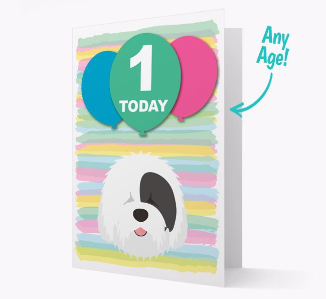 Ages 1-18 Birthday Card with {breedFullName} Yappicon