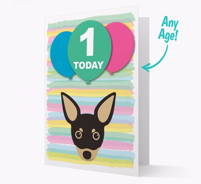 Ages 1-18 Birthday Card with {breedFullName} Yappicon