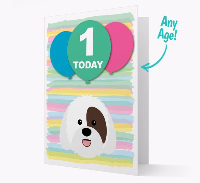 Ages 1-18 Birthday Card with {breedFullName} Yappicon