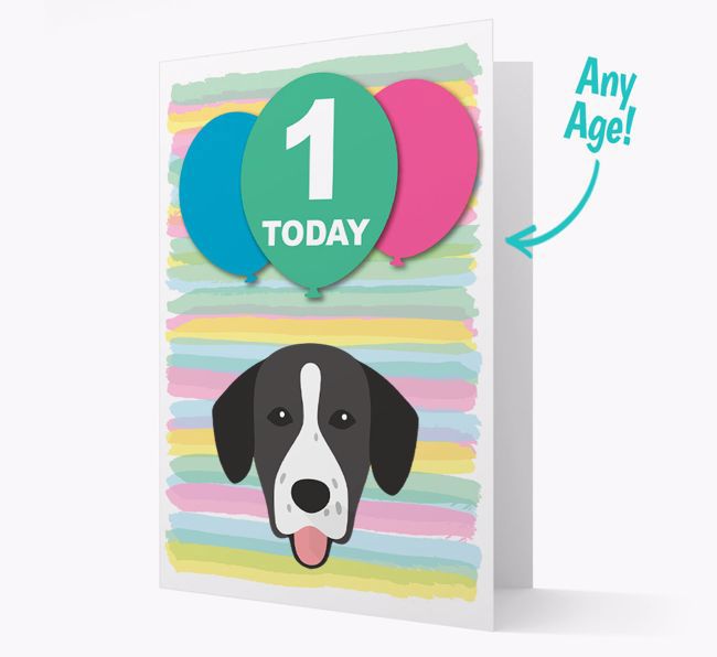 Ages 1-18 Birthday Card with {breedFullName} Yappicon