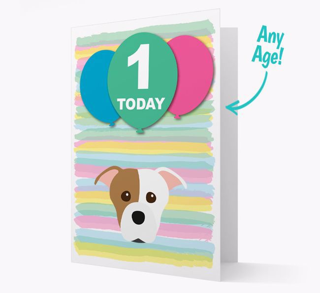 Ages 1-18 Birthday Card with {breedFullName} Yappicon