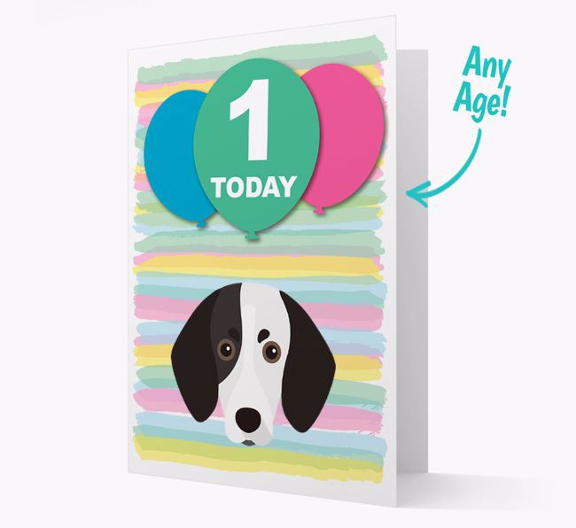 Ages 1-18 Birthday Card with {breedFullName} Yappicon