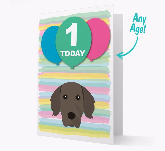 Ages 1-18 Birthday Card with {breedFullName} Yappicon