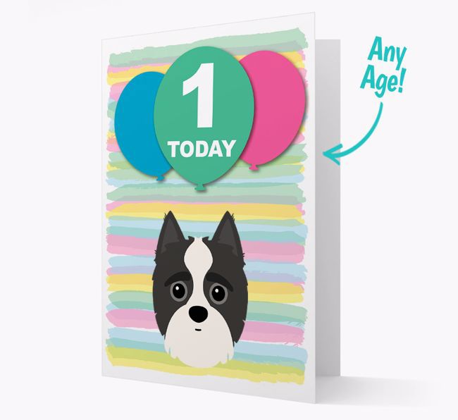 Ages 1-18 Birthday Card with {breedFullName} Yappicon