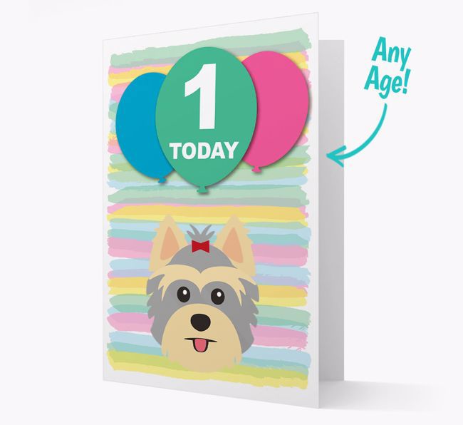 Ages 1-18 Birthday Card with {breedFullName} Yappicon