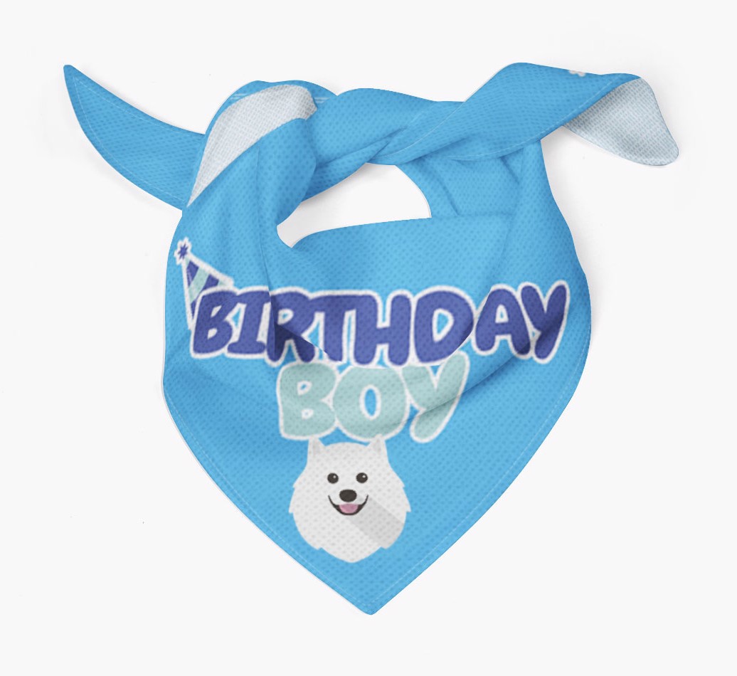 Birthday Boy : Personalized {breedFullName} Bandana - Tied bandana