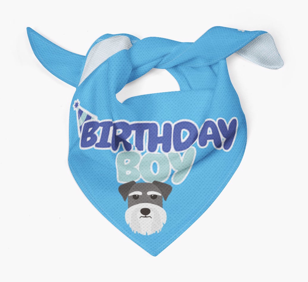 Birthday Boy : Personalized {breedFullName} Bandana - Tied bandana