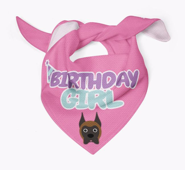 Birthday Girl : Personalised {breedFullName} Bandana 