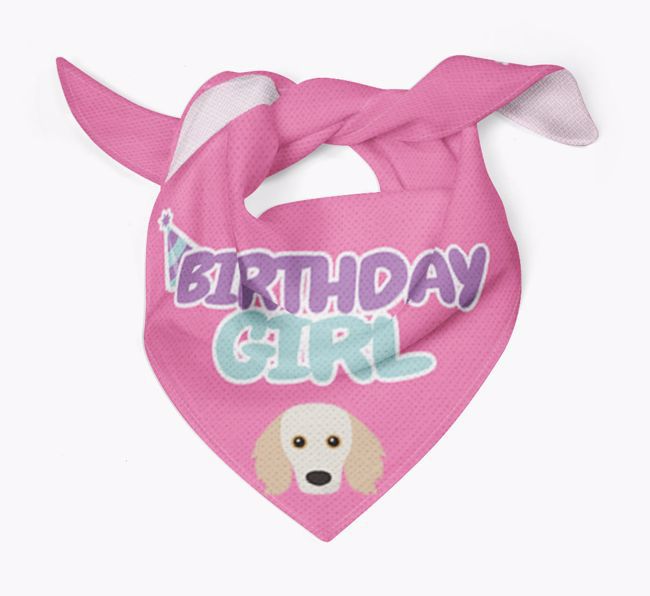 Birthday Girl : Personalised {breedFullName} Bandana 