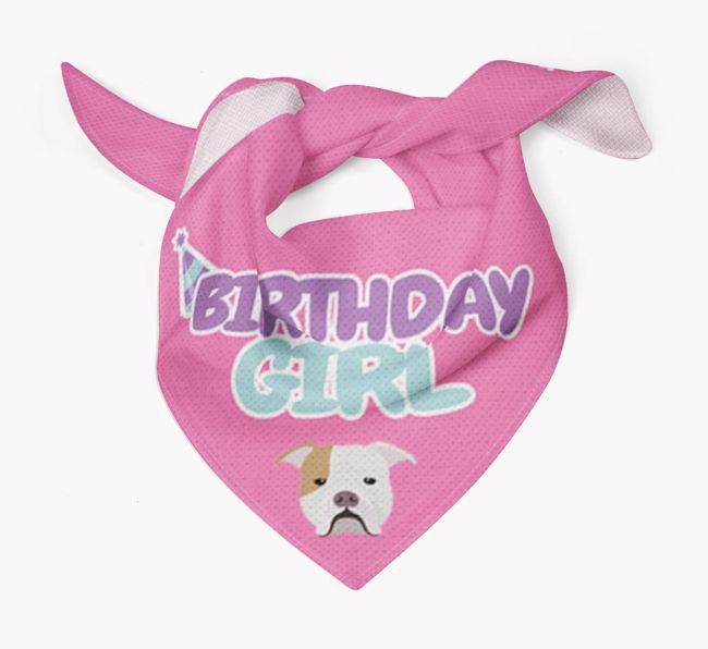 Birthday Girl : Personalised {breedFullName} Bandana 