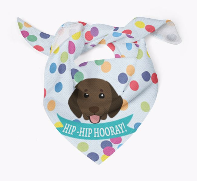 Hip-Hip Hooray! : Personalised {breedFullName} Bandana