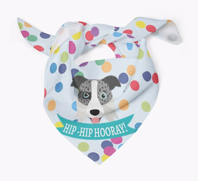 Hip-Hip Hooray! : Personalized {breedFullName} Bandana