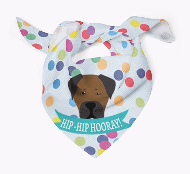 Hip-Hip Hooray! : Personalised {breedFullName} Bandana