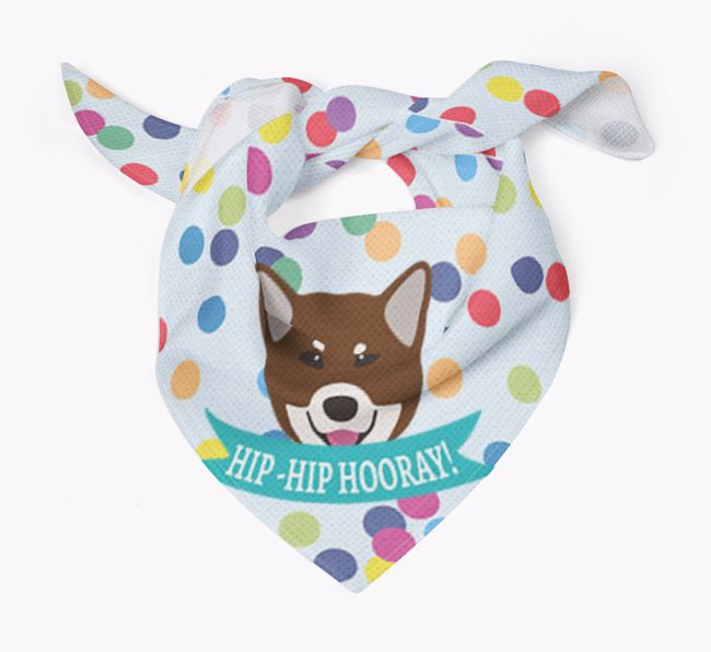 Hip-Hip Hooray! : Personalized {breedFullName} Bandana