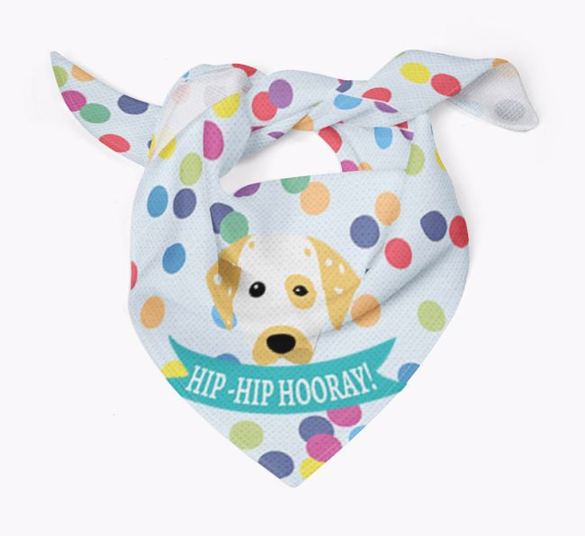 Hip-Hip Hooray! : Personalized {breedFullName} Bandana