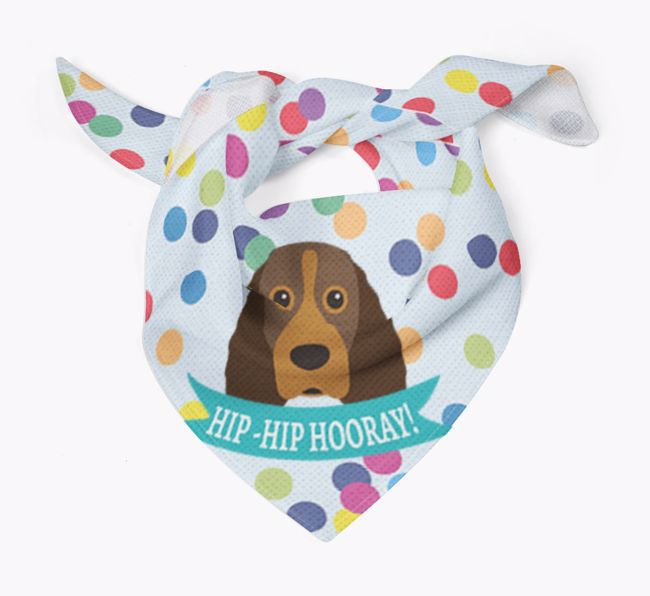 Hip-Hip Hooray! : Personalized {breedFullName} Bandana