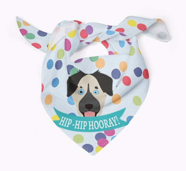 Hip-Hip Hooray! : Personalized {breedFullName} Bandana